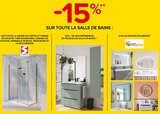 -15% sur toute la salle de bains : sur toute la gamme de portes et parois de douche, pare-baignoires, cabines de douche, panneaux muraux, receveurs et hydrothérapie Schulte - Schulte en promo chez Castorama -15% sur toute la salle de bains : sur toute la gamme de portes et parois de douche, pare-baignoires, cabines de douche, panneaux muraux, receveurs et hydrothérapie Schulte - Schulte dans le catalogue Castorama