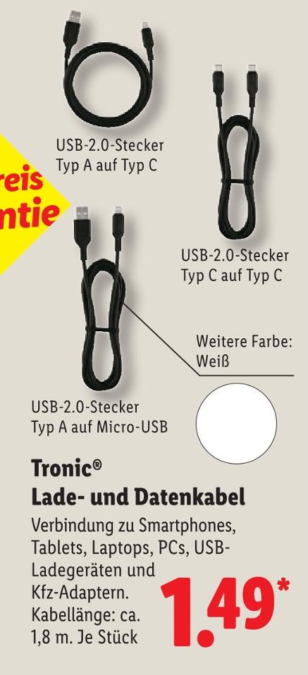 Lade- und Datenkabel