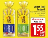 American Sandwich im EDEKA Prospekt American Sandwich von Golden Toast im aktuellen EDEKA Prospekt für 1,55 €