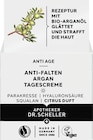 Anti-Falten Argan Tagescreme im Rossmann Prospekt Anti-Falten Argan Tagescreme von Dr. Scheller im aktuellen Rossmann Prospekt für 6,36 €