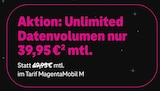Telekom Shop Seligenstadt - Unlimited Datenvolumen Angebot im Prospekt Unlimited Datenvolumen bei Telekom Shop im Seligenstadt Prospekt für 39,95 €