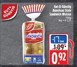 EDEKA - American Style Sandwich Weizen Angebot im Prospekt American Style Sandwich Weizen bei EDEKA im Prospekt "" für 0,92 €