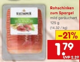 Rohschinken zum Spargel im Angebot bei Netto Marken-Discount in Hof Rohschinken zum Spargel Angebote bei Netto Marken-Discount Hof für 1,79 €