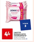 LINGETTES DEMAQUILLANTES COCOON - DEMAK'UP en promo chez Auchan Supermarché Bourges à 4,95 €