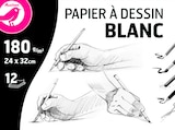 POCHETTE PAPIER  12 FEUILLES DESSIN BLANC AUCHAN - AUCHAN en promo chez Auchan Supermarché Rillieux-la-Pape à 1,69 €