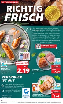 Bratwurst im Kaufland Prospekt "KNÜLLER" mit 61 Seiten (Pforzheim)