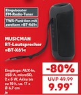 BT-Lautsprecher »BT-X61« von MUSICMAN im aktuellen Kaufland Prospekt