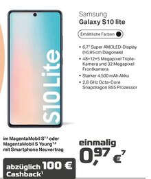 inovacom Bergisch Gladbach - Smatrphone Galaxy S10 lite Smatrphone Galaxy S10 lite Angebot bei inovacom Bergisch Gladbach im Prospekt "SOMMER DEAL Note 10 Pro"