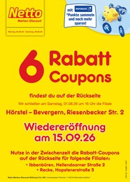 Aktueller Netto Marken-Discount Discounter Prospekt fĂŒr Hörstel 03.08.2026 - 08.08.2026 Netto Marken-Discount Prospekt fĂŒr Hörstel mit 2 Seiten