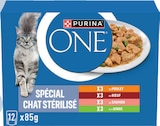 Pâtée pour chat stérilisé à la viande et au saumon - PURINA ONE à 3,89 € dans le catalogue Intermarché Hyper
