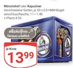 Aktuelle Bier Angebote bei GLOBUS in Oberursel (Taunus) Aktuelles Mönchshof Angebot bei GLOBUS in Oberursel (Taunus) ab 13,99 €