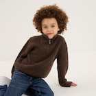 Pull camionneur col zippé marron garçon - La Halle Pull camionneur col zippé marron garçon à 19,99 € dans le catalogue La Halle