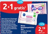 Reinigungstücher 3in1 von Nivea für 2,19 € bei budni im Angebot Reinigungstücher 3in1 von Nivea im aktuellen budni Prospekt