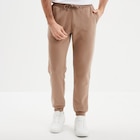 Pantalon jogging droit molleton taupe homme dans le catalogue La Halle