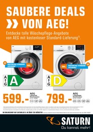 Saturn Prospekt "SAUBERE DEALS VON AEG!" für Halberstadt, 1 Seite, 28.11.2022 - 11.12.2022 Saturn Prospekt "SAUBERE DEALS VON AEG!" für Halberstadt, 1 Seite, 28.11.2022 - 11.12.2022
