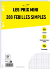 COPIES DOUBLES OU FEUILLES SIMPLES 200 PAGES dans le catalogue Bureau Vallée