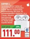 AirPods 4 im Angebot bei Marktkauf in Ratingen AirPods 4 Angebote von Apple bei Marktkauf Ratingen für 111,00 €