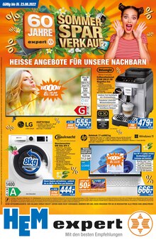 HEM expert Prospekt der aktuellen Woche, gültig von 10.08.2022 bis 23.08.2022 Aktueller HEM expert Prospekt "60 JAHRE expert" mit 8 Seiten