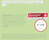 Hydrocortisonacetat 0,5% 5 mg/g Creme von Soventol für 9,49 € bei LINDA Partnerapotheke im Angebot Hydrocortisonacetat 0,5% 5 mg/g Creme von Soventol im aktuellen LINDA Partnerapotheke Prospekt