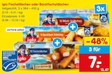 Aktuelles iglo Fischstäbchen oder Backfischstäbchen Angebot bei Netto Marken-Discount in Erlangen ab 4,49 €