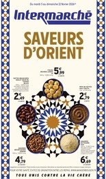 Prospectus Intermarché Super, "SAVEURS D'ORIENT" à Saint-Jean-de-Maurienne et alentours, 8 pages, 03/02/2026 - 22/02/2026 Catalogue Intermarché Super "SAVEURS D'ORIENT" à Saint-Jean-de-Maurienne et alentours, 8 pages, 03/02/2026 - 22/02/2026