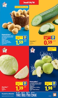 Promotion Pomme dans le prospectus Lidl, valable du 30/10/2025 au 05/11/2025 Promo Pomme dans le catalogue Lidl du moment à la page 3