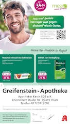 Apotheken Prospekt von mea - meine apotheke in Thum-Herold Aktueller mea - meine apotheke Apotheken Prospekt für Thum-Herold: Unsere August-Angebote mit 4} Seiten, 01.08.2026 - 31.08.2026