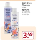 Shampoo im Angebot bei Rossmann in Passau Shampoo Angebote von Jean & Len bei Rossmann Passau für 3,49 €