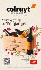 Prospectus Colruyt à Charchilla, "Foire aux vins de Printemps", 28 pages de promos valables du 20/03/2024 au 07/04/2024