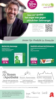 Aktueller mea - meine apotheke Prospekt "Unsere November-Angebote" Seite 1 von 4 Seiten