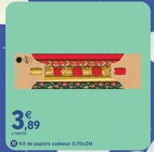 4 kit de papiers cadeaux 0.70x2m - Intermarché Super à Montpellier 4 kit de papiers cadeaux 0.70x2m en promo chez Intermarché Super Montpellier à 3,89 €