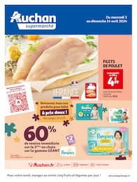 Catalogue Supermarchés Auchan Supermarché en cours à Chambray-lès-Tours et alentours, Auchan supermarché, 28 pages, 03/04/2024 - 14/04/2024