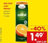 Saft oder Nektar Angebote von Albi bei Netto Marken-Discount Reutlingen für 1,49 €