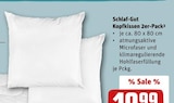 Aktuelle Kissen Angebote bei REWE in Kiel Aktuelles Schlaf-Gut Kopfkissen 2er-Pack Angebot bei REWE in Kiel ab 10,99 €