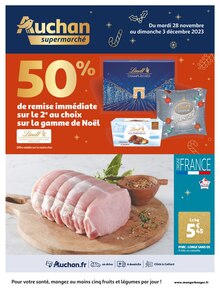 Prospectus Auchan Supermarché de la semaine "Auchan supermarché" avec 1 pages, valide du 28/11/2023 au 03/12/2023 pour Paris et alentours