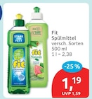 Spülmittel von Fit für 1,19 € bei budni im Angebot Spülmittel von Fit im aktuellen budni Prospekt