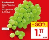 Netto Marken-Discount Finnentrop - Trauben hell Angebot im Prospekt Trauben hell bei Netto Marken-Discount im Finnentrop Prospekt für 1,11 €
