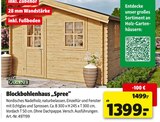 Blockbohlenhaus „Spree“ von Mr. Gardener im aktuellen Hagebaumarkt Prospekt für 1.399,00 €