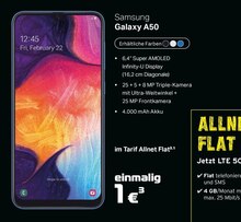 Galaxy A50 + congstar AllnetFlat bei Becker Kommunikationsservice in Bocholt Galaxy A50 + congstar AllnetFlat im Angebot bei Becker Kommunikationsservice Bocholt für 1,00 €