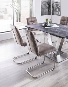Esstisch Edelstahlfarben, Dunkelgrau bei XXXLutz Möbelhäuser in Lünen Esstisch Edelstahlfarben, Dunkelgrau im Angebot bei XXXLutz Möbelhäuser Lünen für 499,00 €