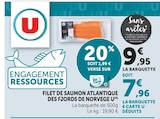 Filet de saumon atlantique des fjords de Norvège - U - U Express à Villenave-d'Ornon Filet de saumon atlantique des fjords de Norvège - U en promo chez U Express Villenave-d'Ornon à 7,96 €