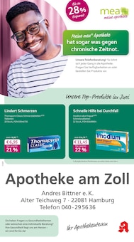 mea - meine apotheke Prospekt der Woche "Unsere Juni-Angebote" Seite 1, 01.06.2025 bis 30.06.2025 für Hamburg Aktueller mea - meine apotheke Prospekt "Unsere Juni-Angebote" Seite 1 von 4 Seiten für Hamburg