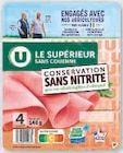 Jambon Superieur Conservation Sans Nitrite - U - U Express Jambon Superieur Conservation Sans Nitrite - U à 1,83 € dans le catalogue U Express