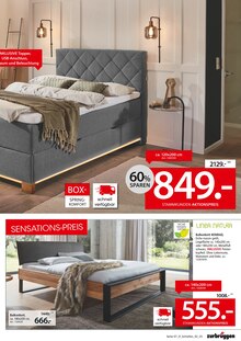 Bett im aktuellen ZurbrĂĽggen Prospekt (Bremen) Bett im ZurbrĂĽggen Prospekt "Schlafen Spezial!" mit 8 Seiten (Bremen)