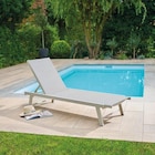 Promo Bain de soleil Pistache coloris argile en aluminium L. 190 x l. 60 cm GoodHome à 119,90 € dans le catalogue Castorama à Haubourdin