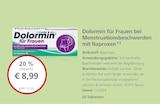 Dolormin für Frauen bei Menstruationsbeschwerden mit Naproxen bei LINDA im Ingolstadt Prospekt für 8,99 €
