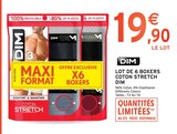 Lot de 6 Boxers Coton Stretch - Dim - Intermarché à Grenoble Lot de 6 Boxers Coton Stretch - Dim en promo chez Intermarché Grenoble à 19,90 €