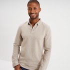 Polo manches longues gris clair homme - La Halle Polo manches longues gris clair homme à 18,19 € dans le catalogue La Halle