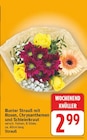 Bunter Strauß mit Rosen, Chrysanthemen und Schleierkraut im aktuellen E center Prospekt