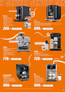 Kaffeevollautomat im MediaMarkt Saturn Prospekt "LET'S GO! DEALS" mit 16 Seiten (Duisburg)